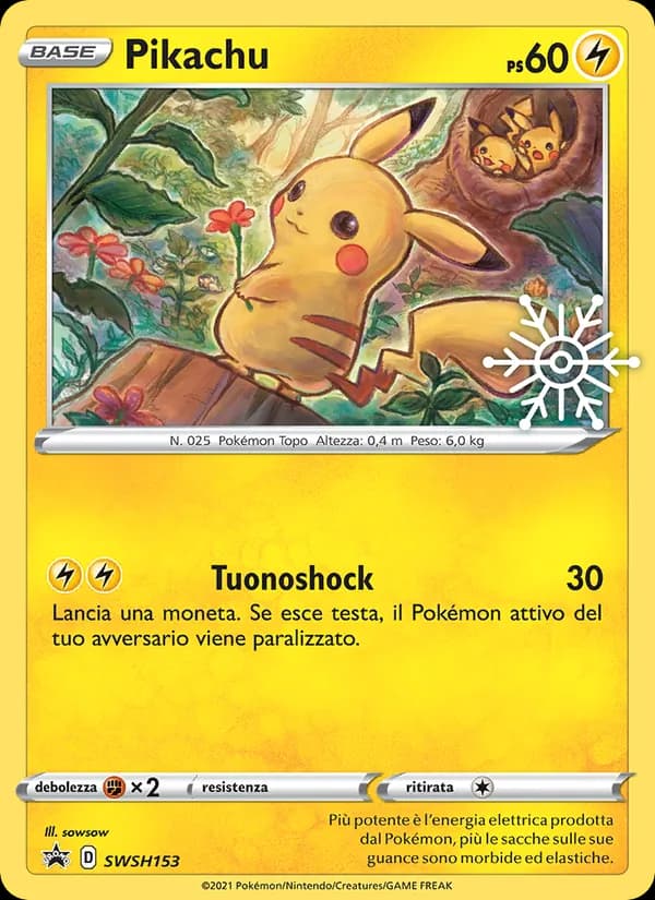 Pikachu card in Italian