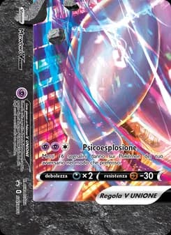 Mewtwo V UNIONE card in Italian