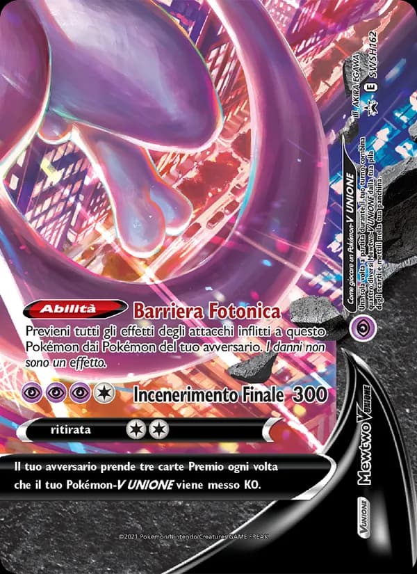 Mewtwo V UNIONE card in Italian