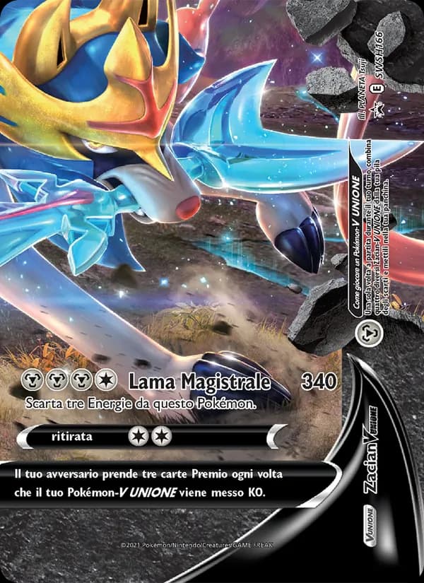 Zacian V UNIONE card in Italian