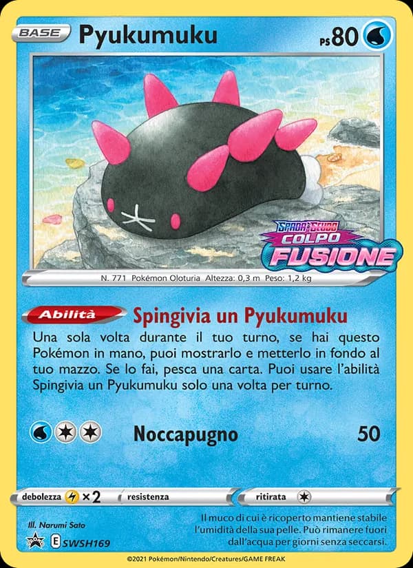 Pyukumuku card in Italian