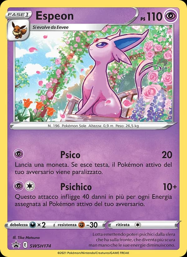 Espeon card in Italian
