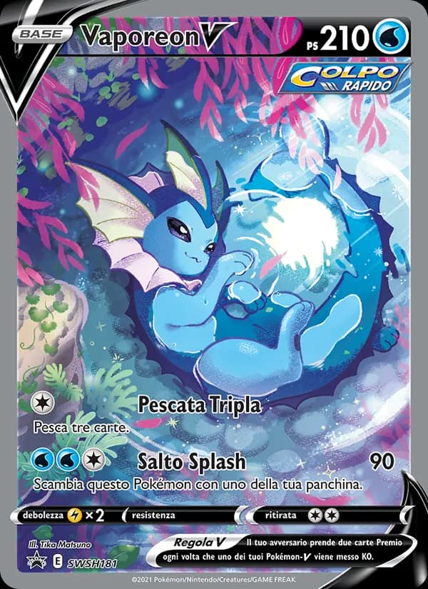 Vaporeon V card in Italian