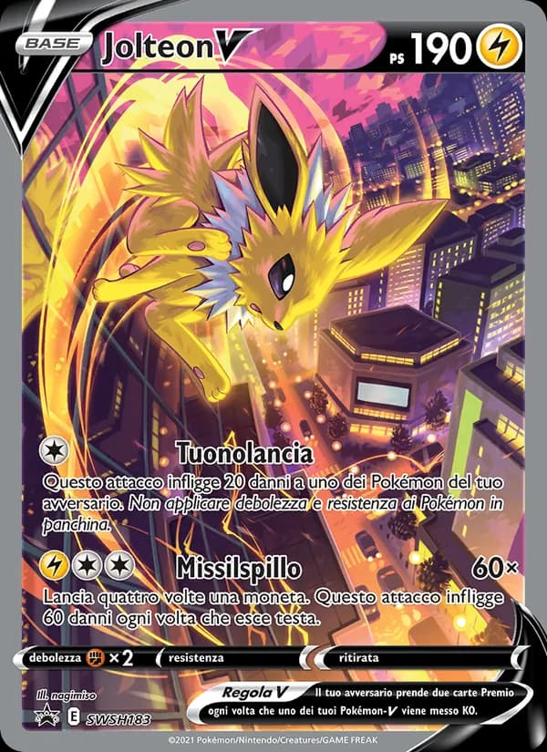 Jolteon V card in Italian