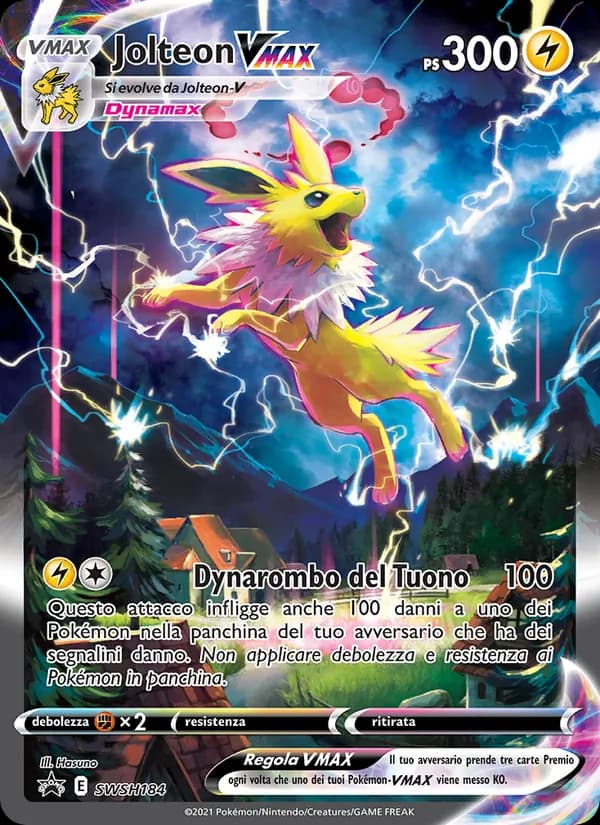 Jolteon VMAX card in Italian
