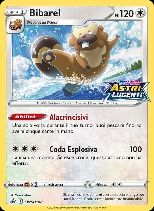 Bibarel card in Italian