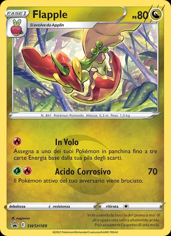 Flapple card in Italian
