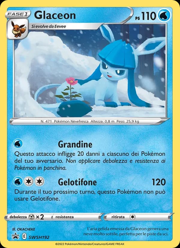Glaceon card in Italian