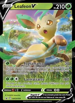 Leafeon V card in Italian