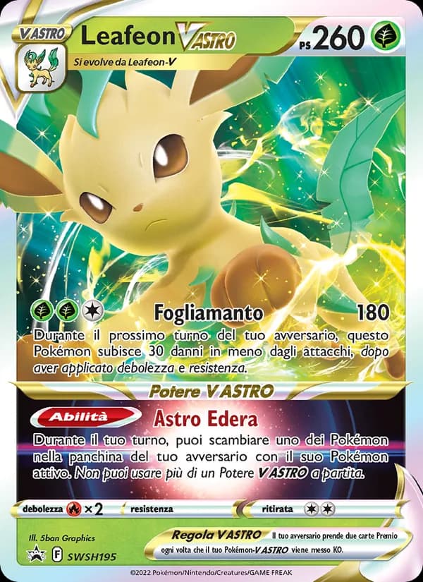 Leafeon V ASTRO card in Italian