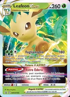 Leafeon V ASTRO card in Italian