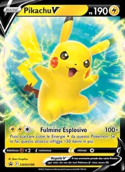 Pikachu V card in Italian