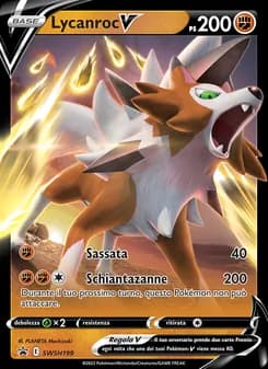 Lycanroc V card in Italian