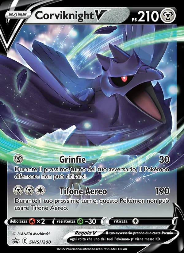 Corviknight V card in Italian