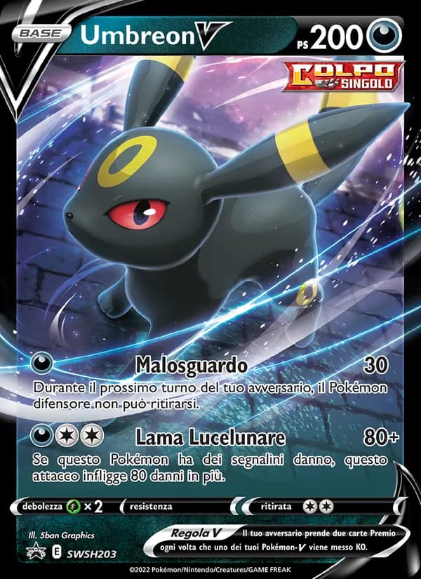 Umbreon V card in Italian
