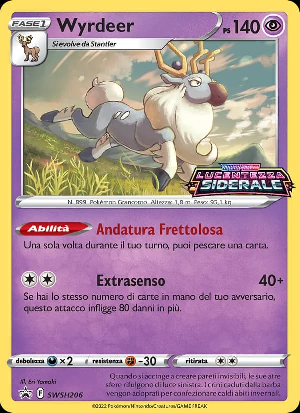 Wyrdeer card in Italian