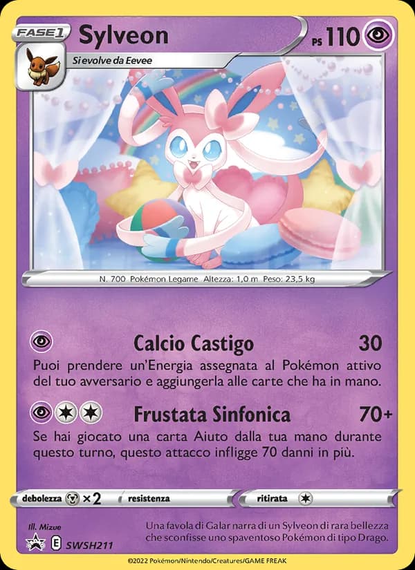 Sylveon card in Italian