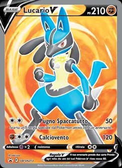 Lucario V card in Italian