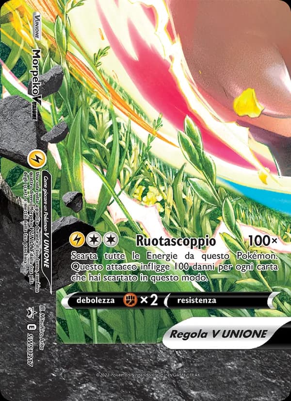 Morpeko V UNIONE card in Italian