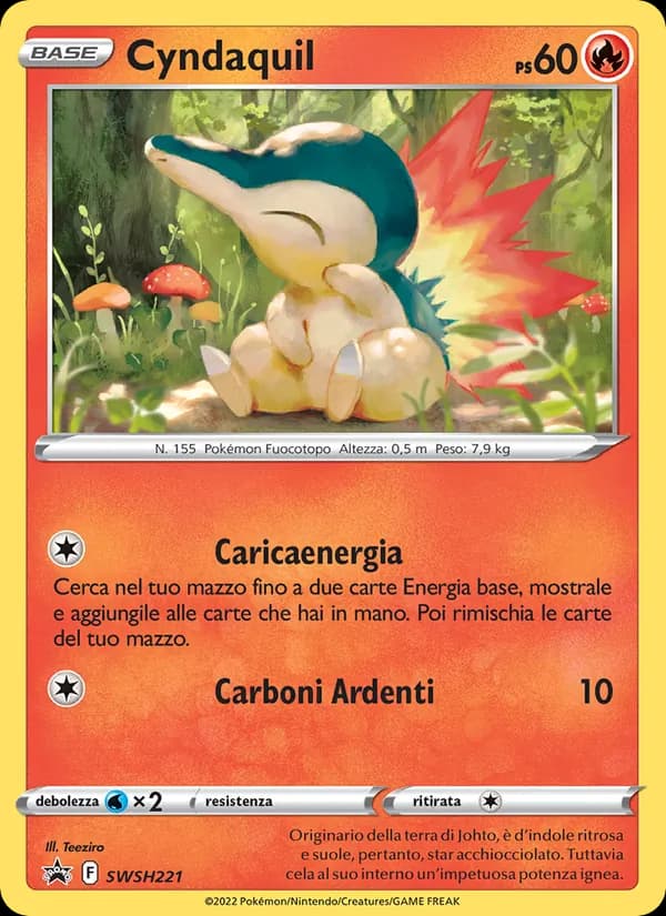 Cyndaquil card in Italian