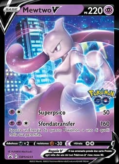 Mewtwo V card in Italian