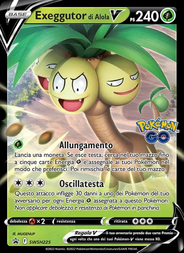 Exeggutor di Alola V card in Italian