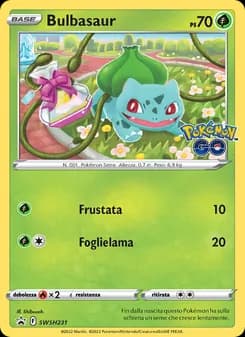 Bulbasaur card in Italian
