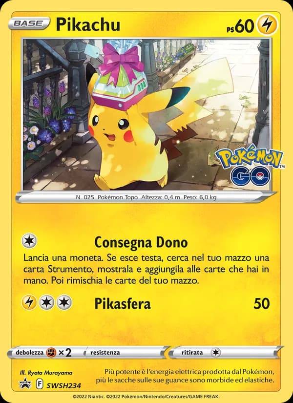Pikachu card in Italian