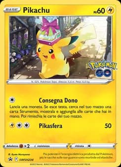 Pikachu card in Italian