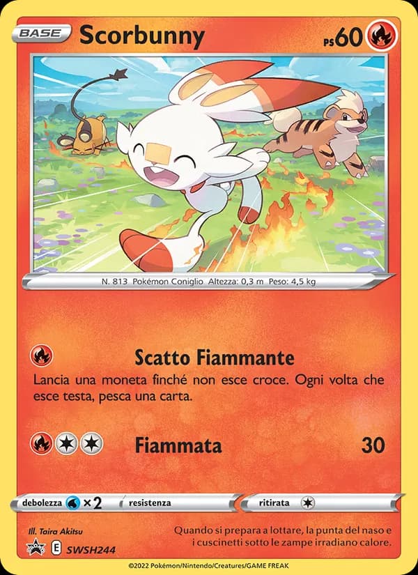 Scorbunny card in Italian