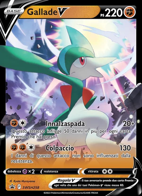 Gallade V card in Italian