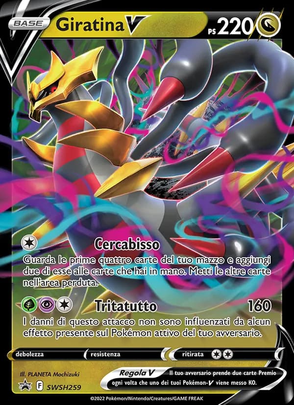 Giratina V card in Italian