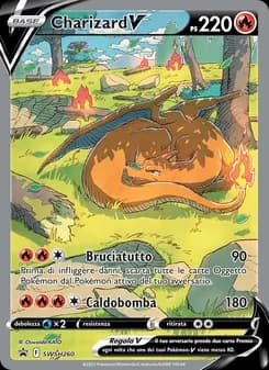 Charizard V card in Italian