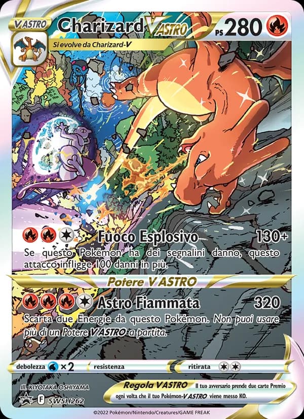 Charizard V ASTRO card in Italian