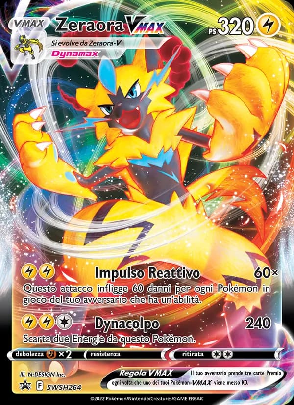 Zeraora VMAX card in Italian