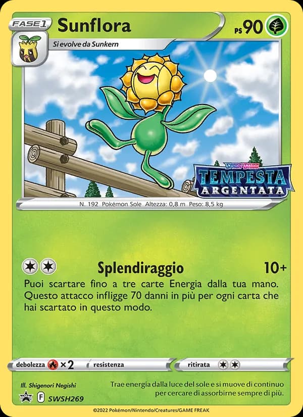 Sunflora card in Italian