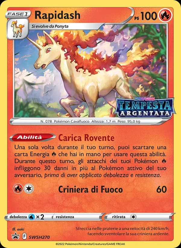 Rapidash card in Italian