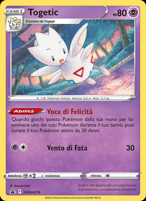 Togetic card in Italian