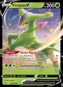 Virizion V card in Italian