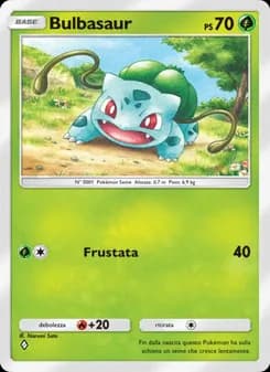 Bulbasaur card in Italian
