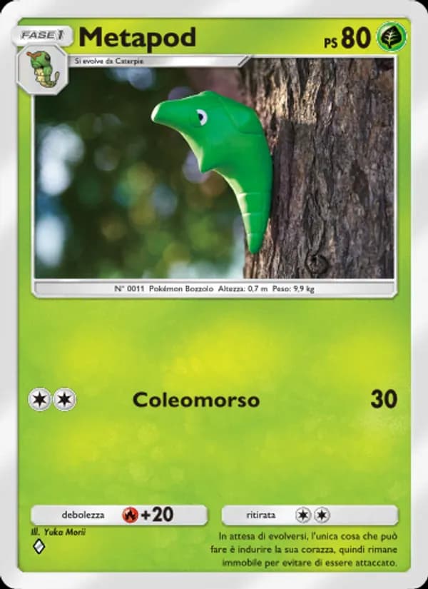 Metapod card in Italian