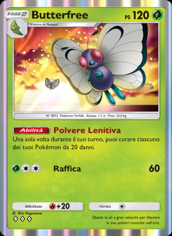 Butterfree card in Italian