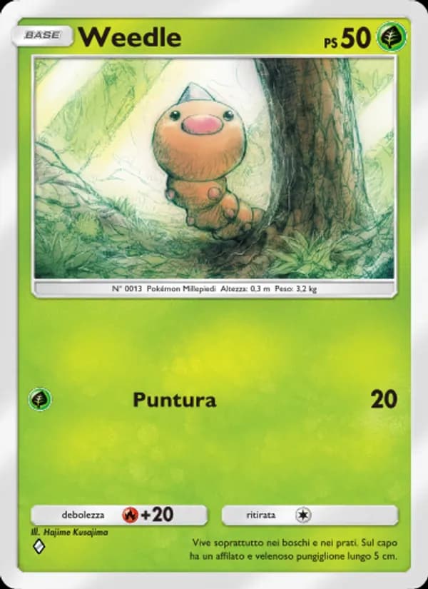 Weedle card in Italian