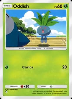 Oddish card in Italian