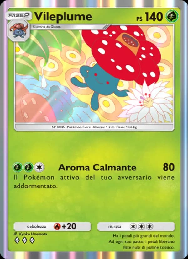 Vileplume card in Italian