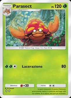 Parasect card in Italian