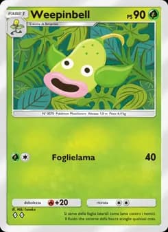 Weepinbell card in Italian