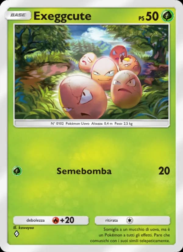 Exeggcute card in Italian