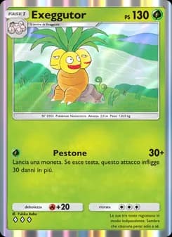 Exeggutor card in Italian