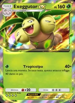 Exeggutor-ex card in Italian